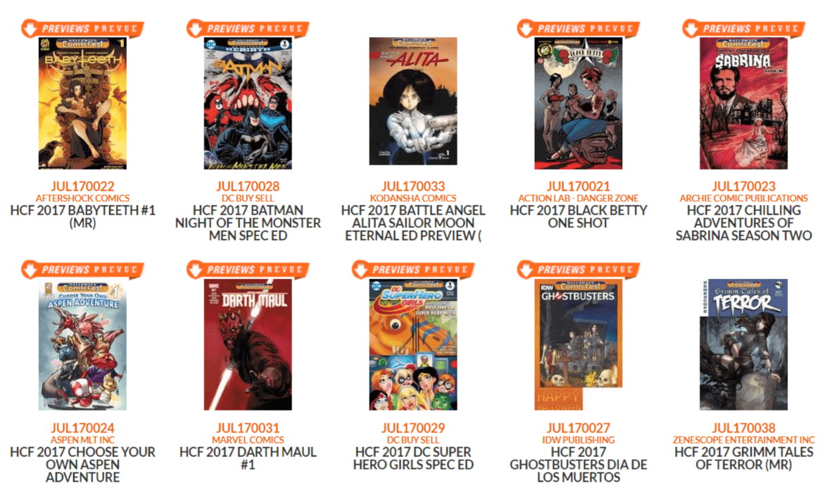 Halloween Comics Fest Full Size 2017