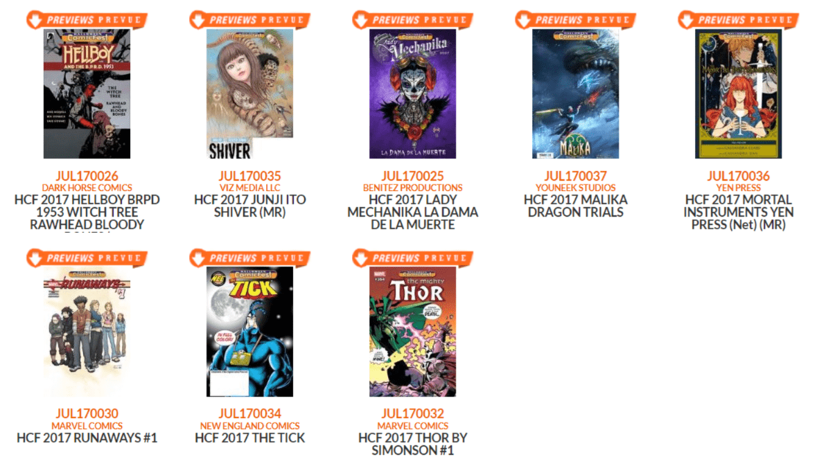 Halloween Comics Fest Full Size 2017