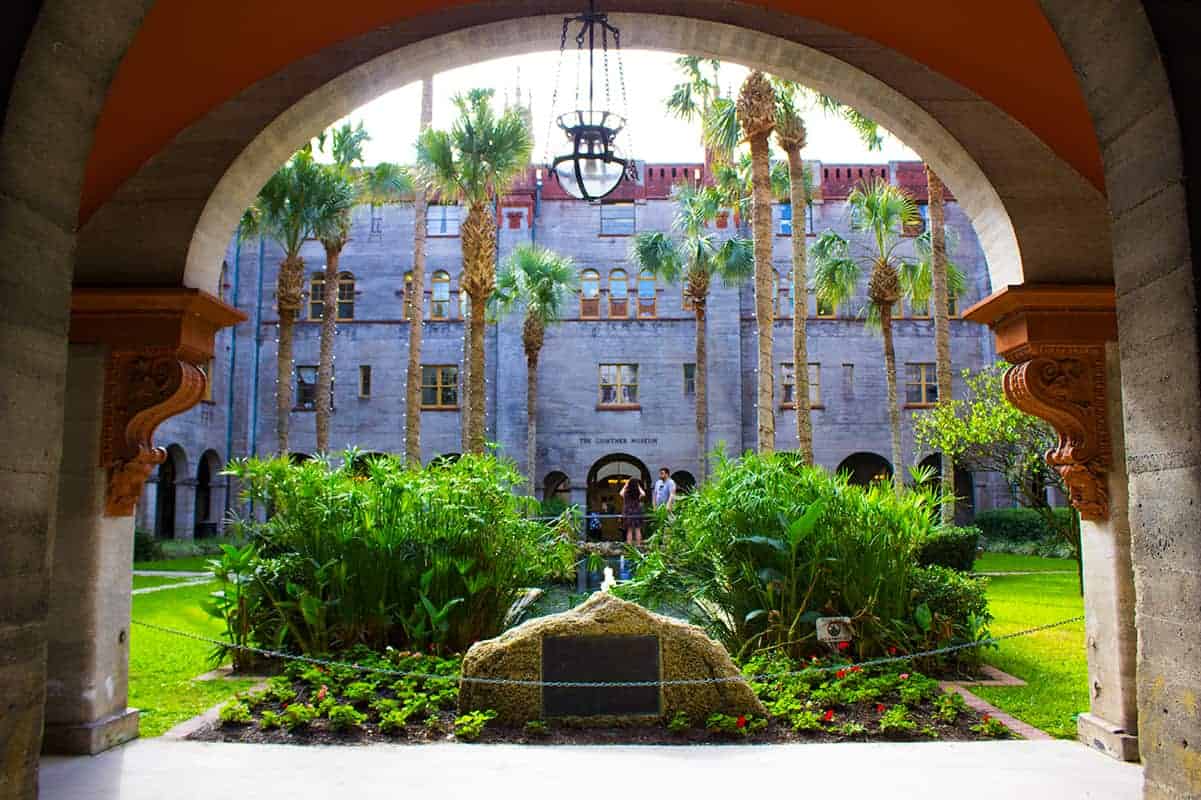 Historic Alcazar Hotel Courtyard Entrance Lightner Museum