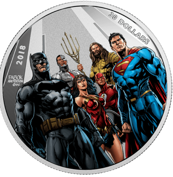 Royal Canadian Mint Justice League 2018 Worlds Greatest Super Heroes