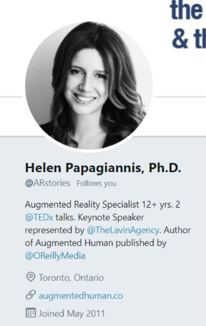 International Woman's Day - Helen Papagiannis Twitter Profile