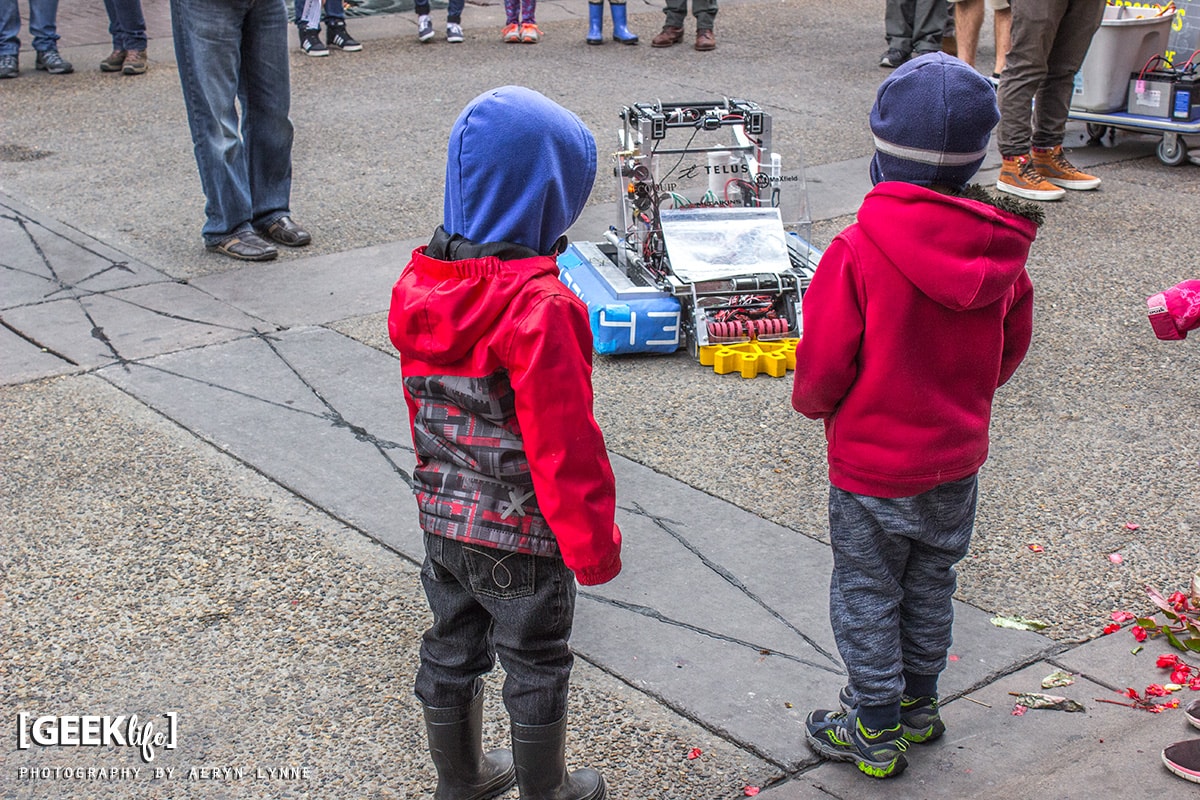 Calgary Beakerhead STEM Festival Kids Playing with Robots