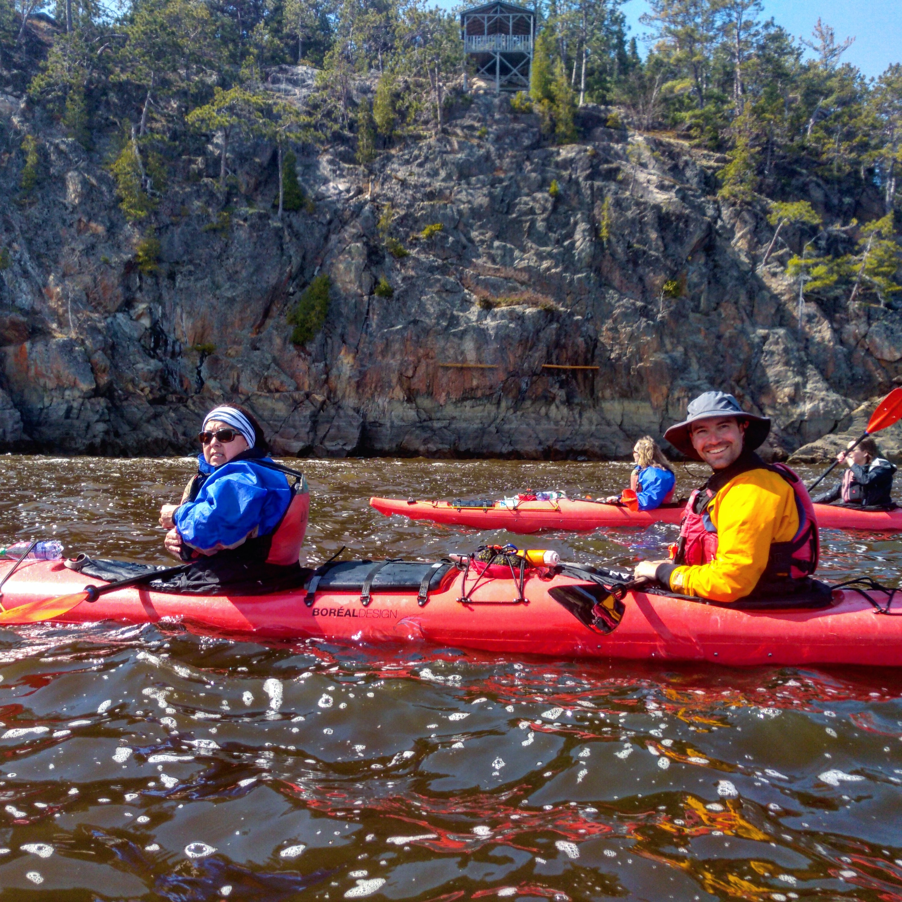 Kayaking Lac Saint Jean along fjords