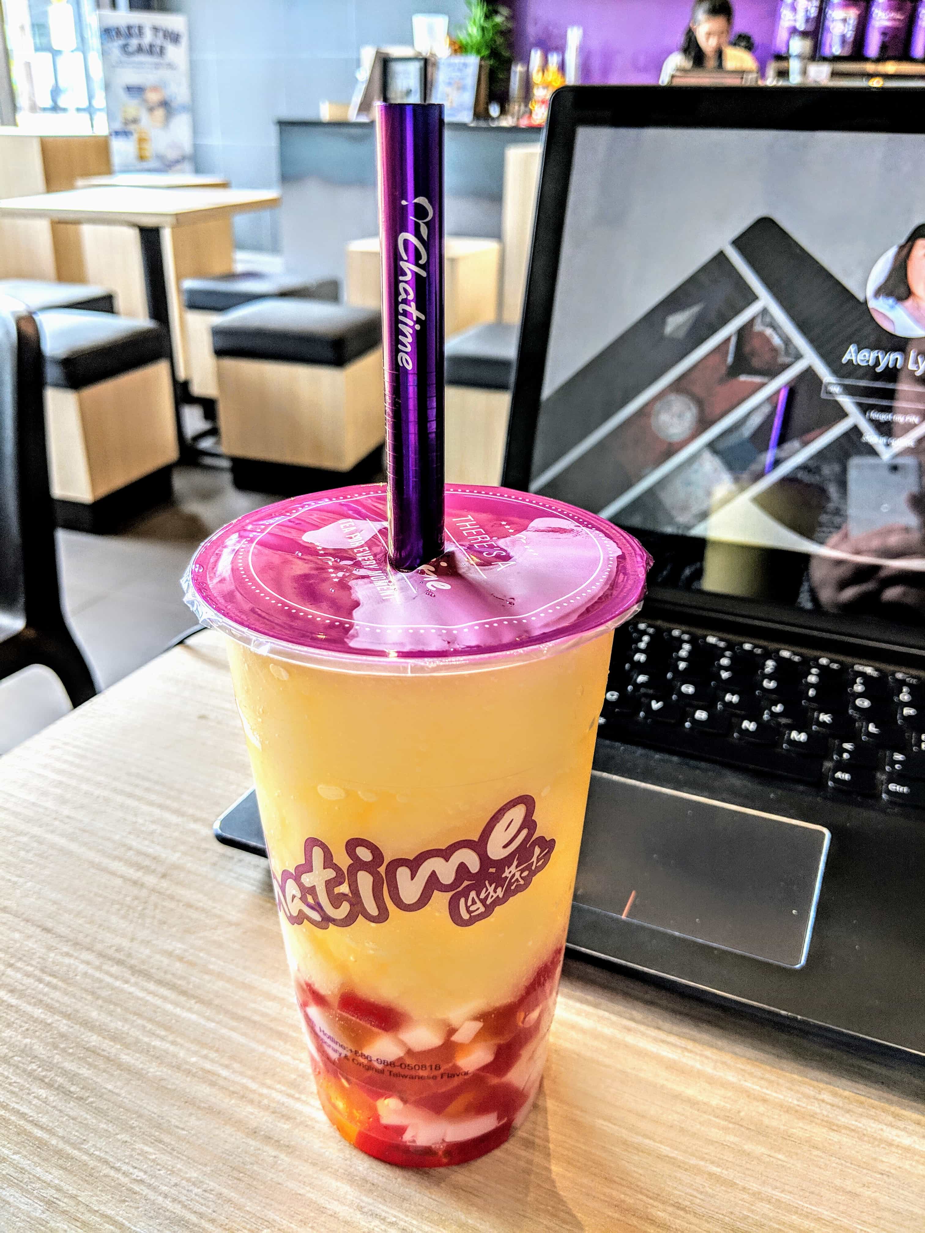 reusable stainless steel straw available at Chatime | Geek Life: Augmenting Reality