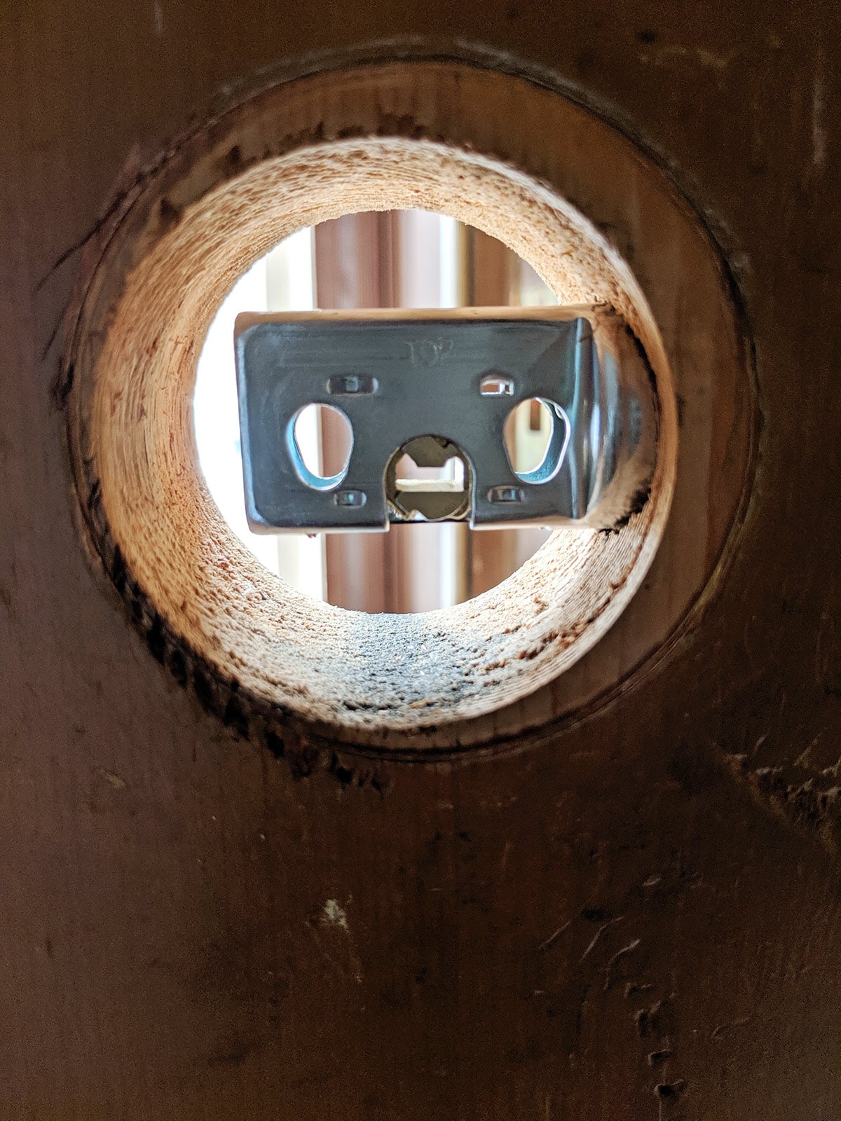 The deadbolt itself has an extender to fit most (if not all) exterior door lock spots.
